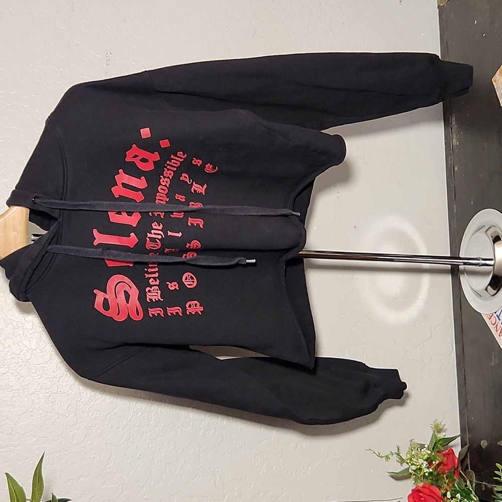 SELENA Official Merchandise I Believe the Impossible Is Small Crop Hoodie